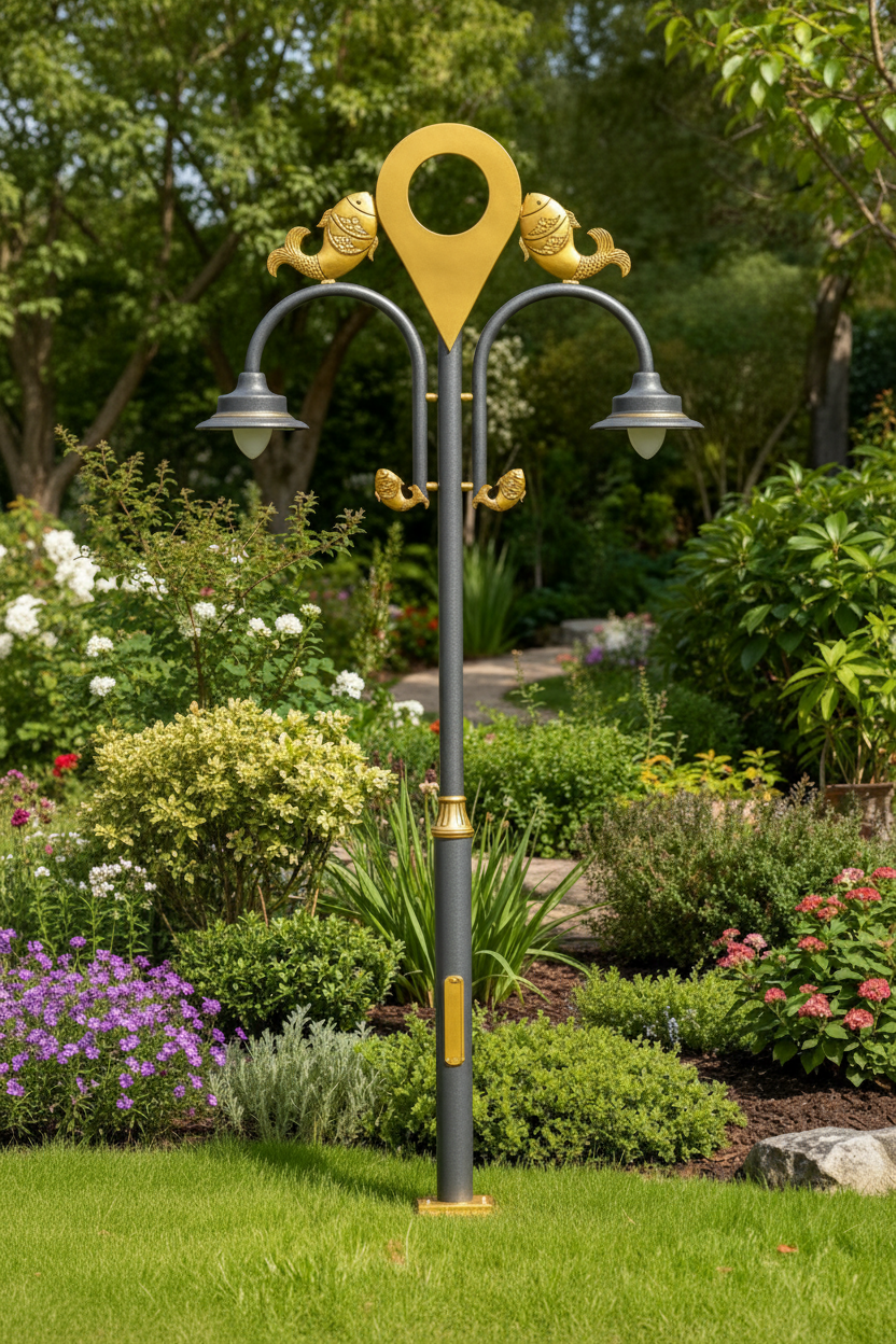 Decorative LED street light pole design 15